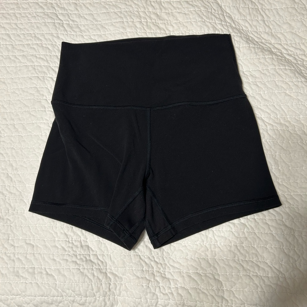 4” Black Lululemon Align Shorts